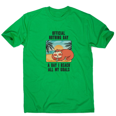Sloth nothing day men's t-shirt - Graphic Gear