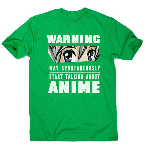 Anime warning quote men's t-shirt - Graphic Gear