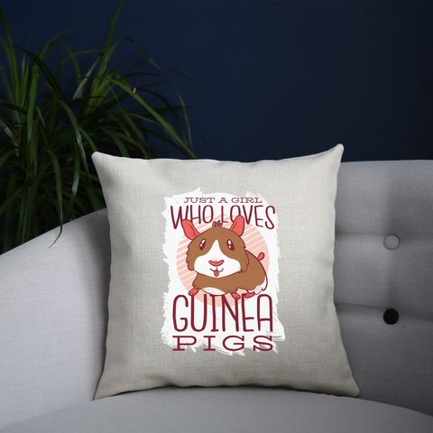 Girl love guinea pigs cushion cover pillowcase linen home decor - Graphic Gear