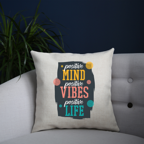 Positive quote cushion cover pillowcase linen home decor - Graphic Gear