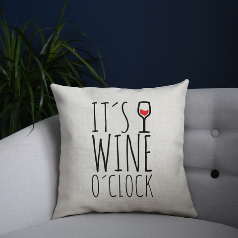 Wine o'clock cushion cover pillowcase linen home decor - Graphic Gear