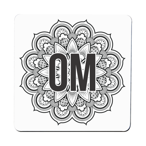 Mandala om ornamental floral coaster drink mat - Graphic Gear
