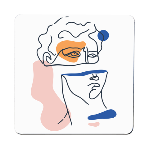 Abstract David head coaster drink mat - Graphic Gear