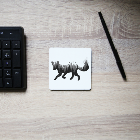 Forest fox animal coaster drink mat - Graphic Gear