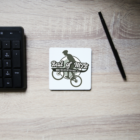 Mountain bike quote coaster drink mat - Graphic Gear