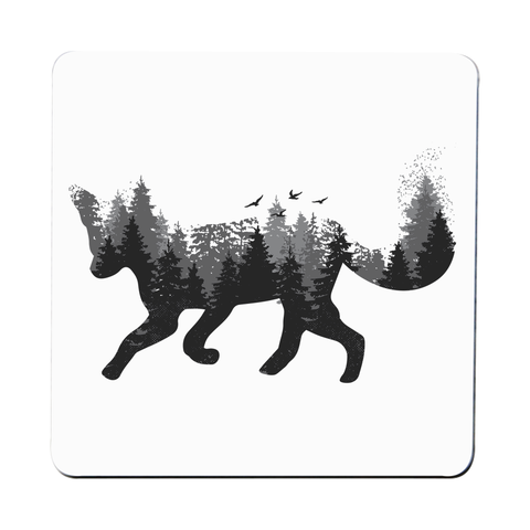 Forest fox animal coaster drink mat - Graphic Gear