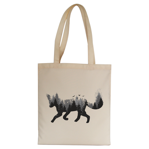 Forest fox animal tote bag canvas shopping - Graphic Gear