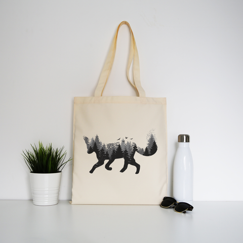 Forest fox animal tote bag canvas shopping - Graphic Gear