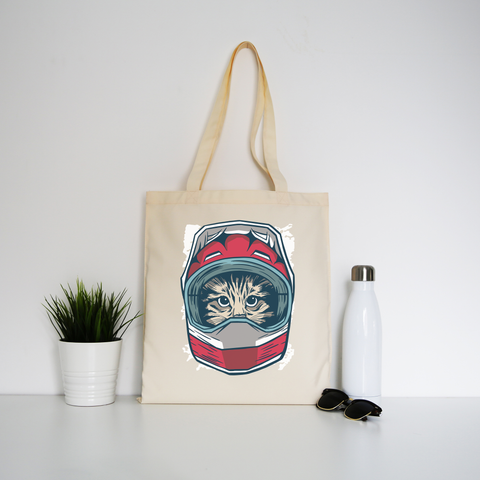 Cat driver tote bag canvas shopping - Graphic Gear