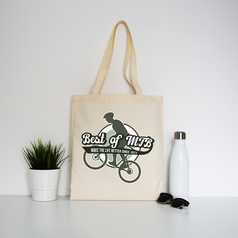 Mountain bike quote tote bag canvas shopping - Graphic Gear