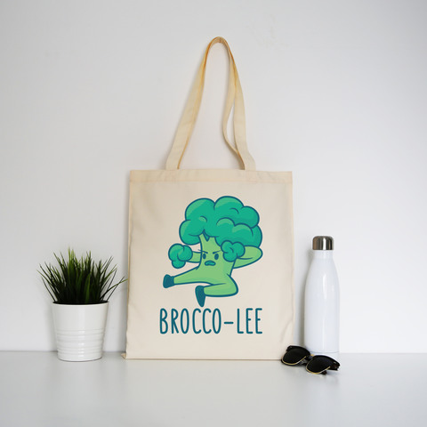 Broccolee funny tote bag canvas shopping - Graphic Gear