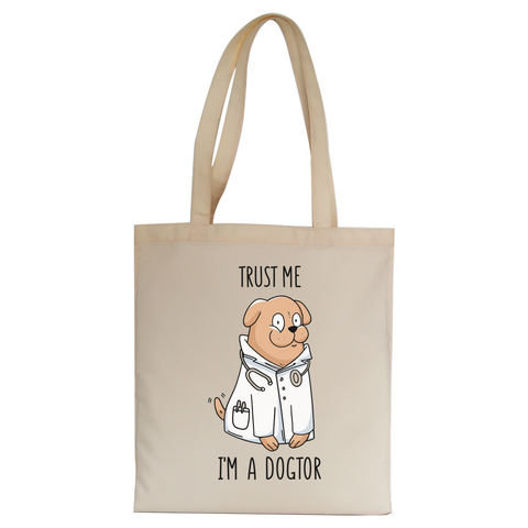 Doctor dog tote bag canvas shopping - Graphic Gear