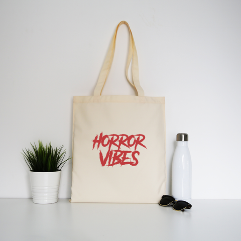 Horror vibes tote bag canvas shopping - Graphic Gear