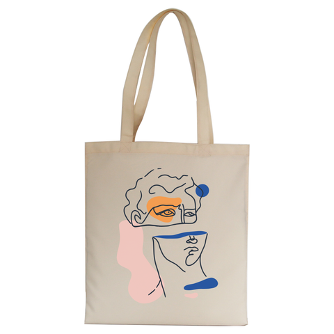 Abstract David head tote bag canvas shopping - Graphic Gear