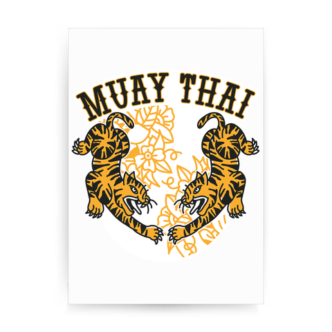 Muay thai tigers print poster wall art decor - Graphic Gear