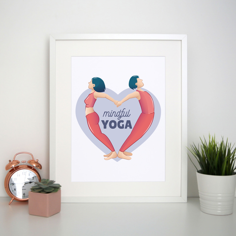 Mindful yoga print poster wall art decor - Graphic Gear