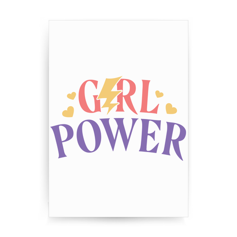 Girl power quote print poster wall art decor - Graphic Gear