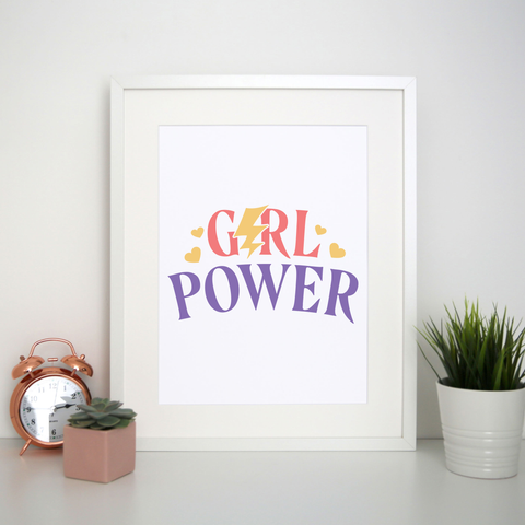 Girl power quote print poster wall art decor - Graphic Gear
