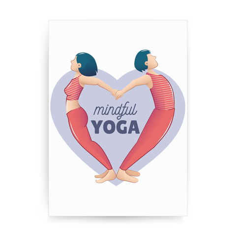 Mindful yoga print poster wall art decor - Graphic Gear