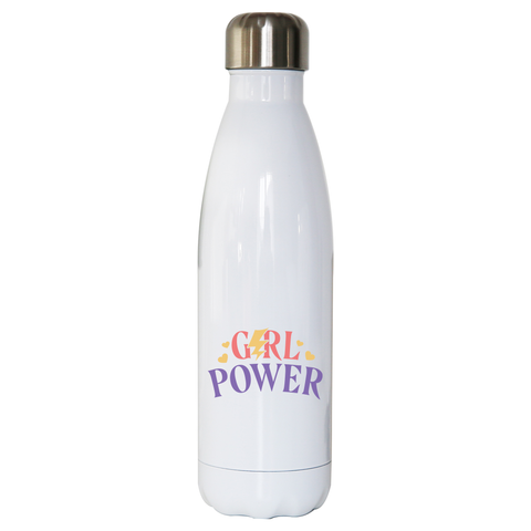 Girl power quote water bottle stainless steel reusable - Graphic Gear