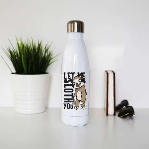 Creepy sloth water bottle stainless steel reusable - Graphic Gear