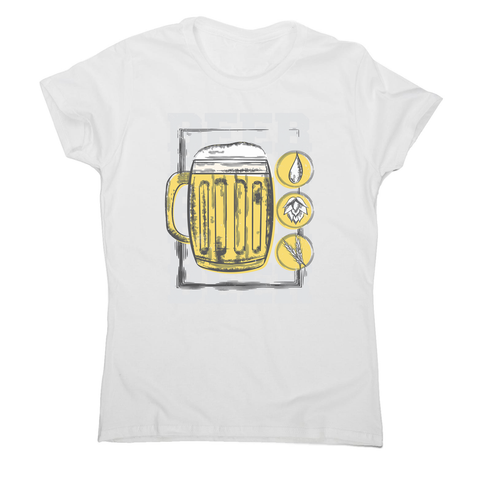 Beer glass drinking women's t-shirt - Graphic Gear