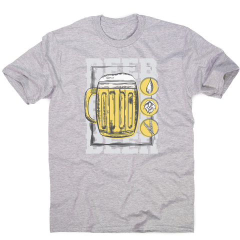 Beer glass drinking men's t-shirt - Graphic Gear