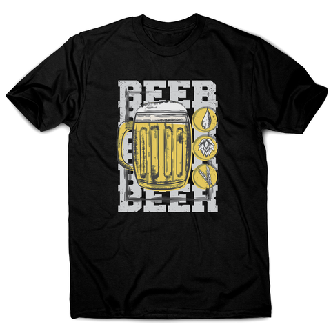 Beer glass drinking men's t-shirt - Graphic Gear