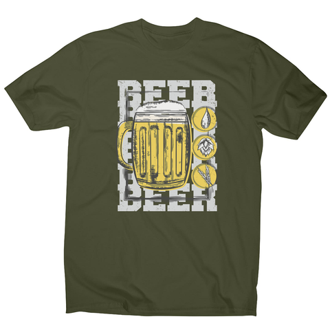 Beer glass drinking men's t-shirt - Graphic Gear