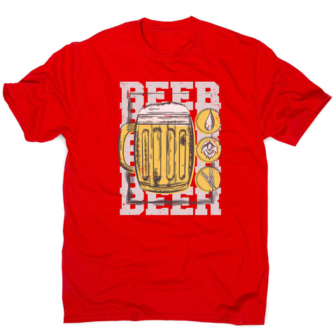Beer glass drinking men's t-shirt - Graphic Gear
