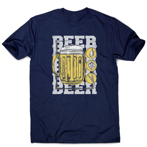 Beer glass drinking men's t-shirt - Graphic Gear