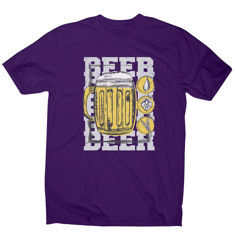 Beer glass drinking men's t-shirt - Graphic Gear