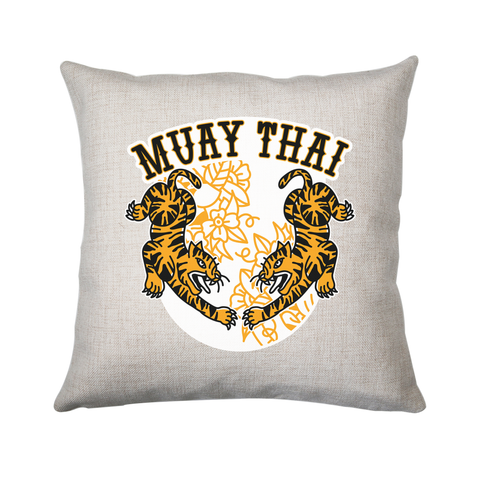 Muay thai tigers cushion cover pillowcase linen home decor - Graphic Gear