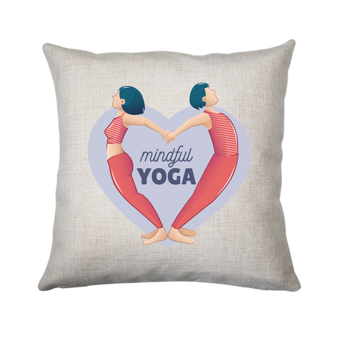 Mindful yoga cushion cover pillowcase linen home decor - Graphic Gear