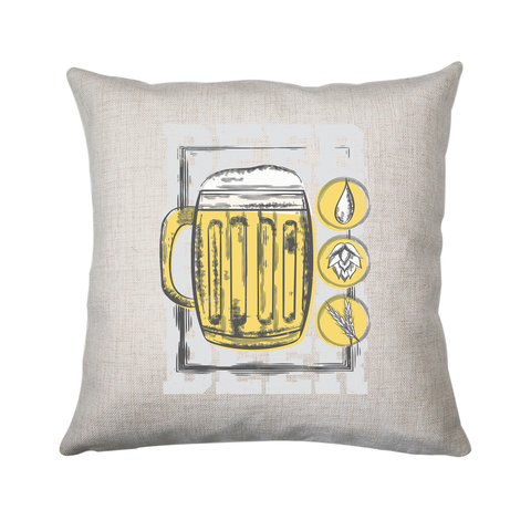 Beer glass drinking cushion cover pillowcase linen home decor - Graphic Gear