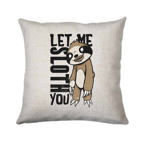 Creepy sloth cushion cover pillowcase linen home decor - Graphic Gear