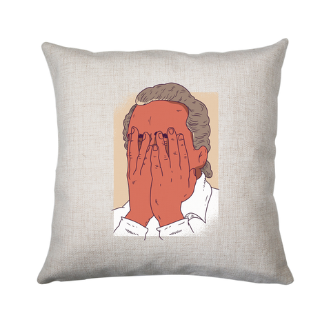 Facepalm man funny cushion cover pillowcase linen home decor - Graphic Gear