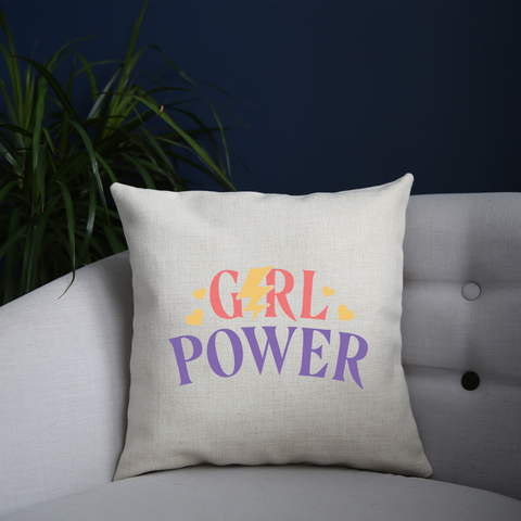 Girl power quote cushion cover pillowcase linen home decor - Graphic Gear