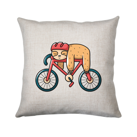 Bike sloth funny cushion cover pillowcase linen home decor - Graphic Gear