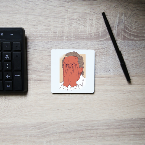Facepalm man funny coaster drink mat - Graphic Gear