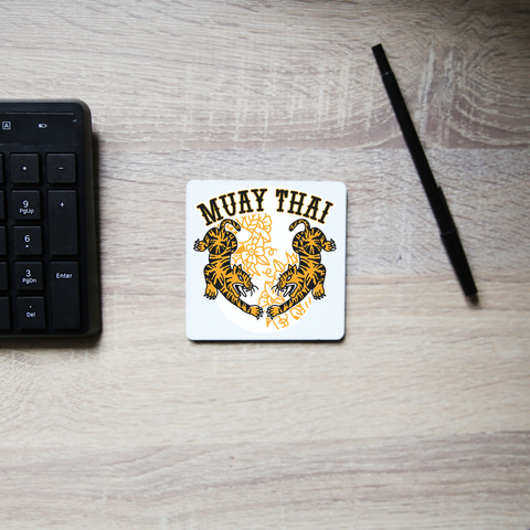 Muay thai tigers coaster drink mat - Graphic Gear