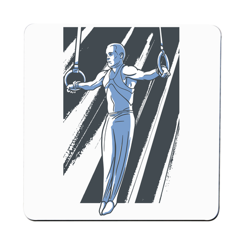 Iron cross gymnast coaster drink mat - Graphic Gear