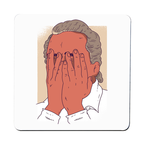 Facepalm man funny coaster drink mat - Graphic Gear