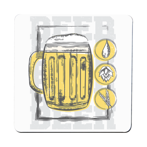 Beer glass drinking coaster drink mat - Graphic Gear