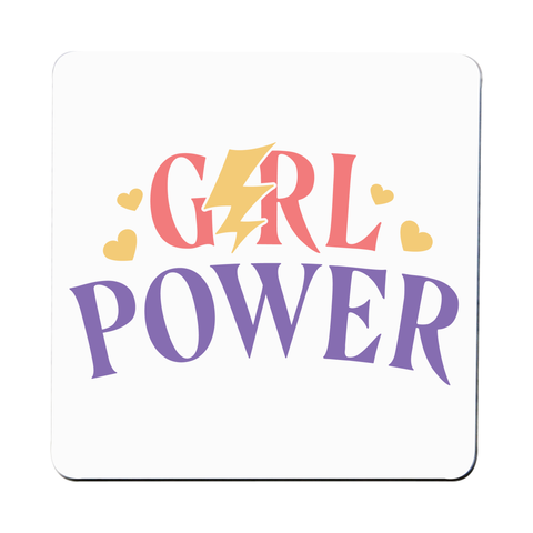 Girl power quote coaster drink mat - Graphic Gear