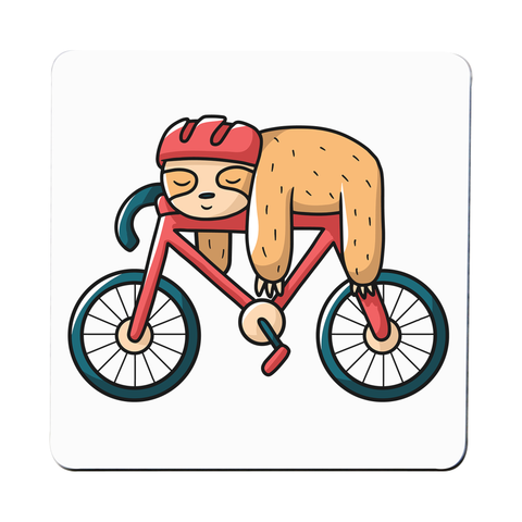 Bike sloth funny coaster drink mat - Graphic Gear