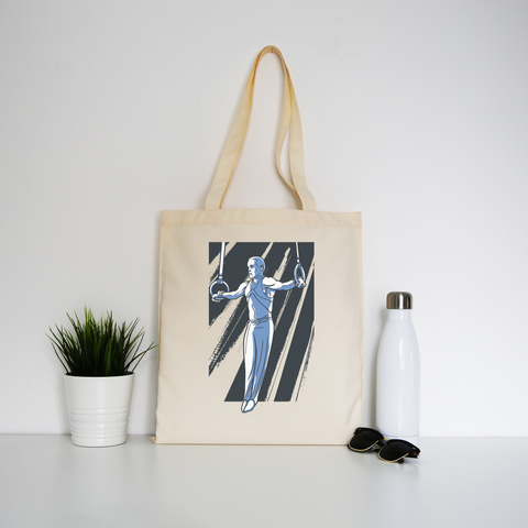 Iron cross gymnast tote bag canvas shopping - Graphic Gear