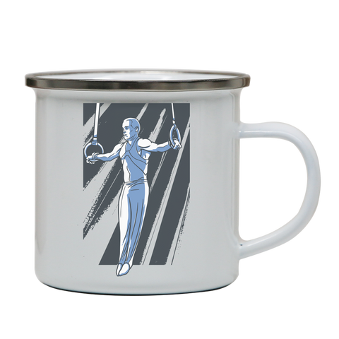 Iron cross gymnast enamel camping mug outdoor cup colors - Graphic Gear