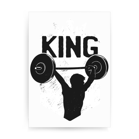 Weightlifting King print poster wall art decor - Graphic Gear