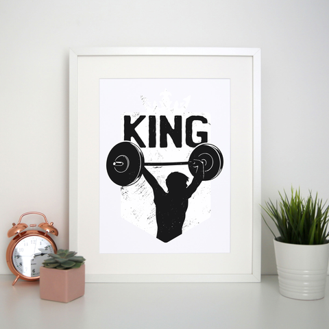 Weightlifting King print poster wall art decor - Graphic Gear